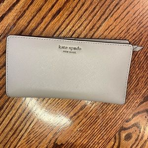 Gray leather kate spade wallet